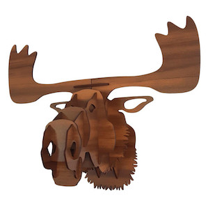 Moose Trophy Head Abstract Design