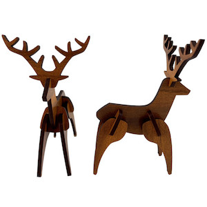 Reindeer set of 2 Abstract Design