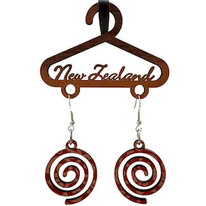 Spiral Earrings Abstract Design