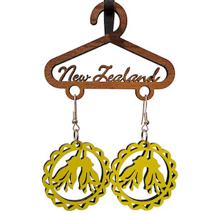 Kowhai Earrings Abstract Design