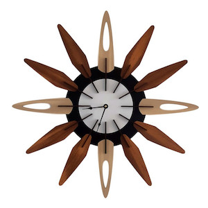 Starburst Clock Abstract Design