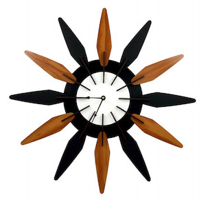 Starburst Clock Abstract Design