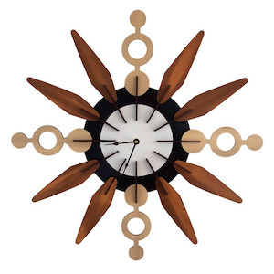 Starburst Clock Abstract Design