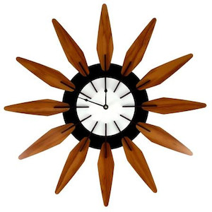 Starburst Clock Abstract Design