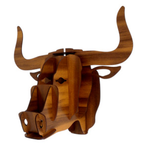 Bull Trophy Head Abstract Design