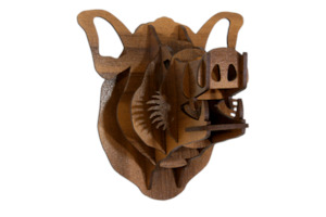 Boar Trophy Head Abstract Design