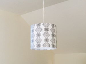 Whakapapa Drum Lampshade - Hemp/Organic Cotton 20x20cm Abstrax.on