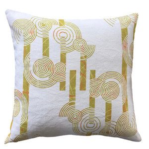 Concentric Circles Cushion Cover 100% HempCanvas Abstrax.on