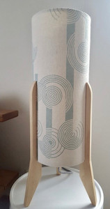 Concentric Circles Large Lamp - Hemp/Organic Circles/Pine Abstrax.on