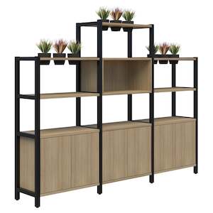 Grid 40 Storage / Planter Shelves - 4-5 Tier Inc Artificial Plants