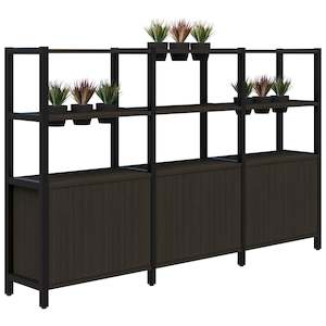 Grid 40 Storage / Planter Shelves - 4 Tier inc. Artificial Plants