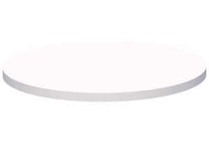 Furniture: Calculator - Round Top - White