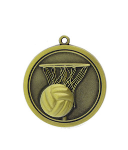 Netball - Gold Medal 4.5cm Dia Ace Engravers