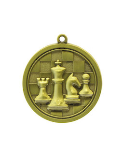 Chess - Gold Medal 4.5cm Dia Ace Engravers