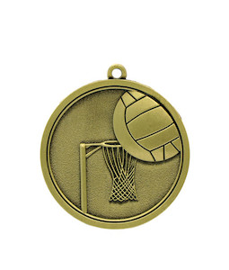 Netball - Gold Medal 4.5cm Dia Ace Engravers