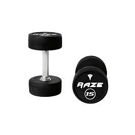 Raze Premium Rubber Dumbbell - 37.5kg