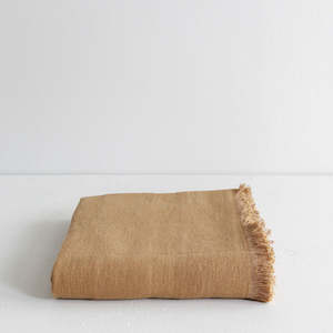 Salina Linen Throw- Cumin