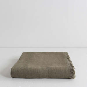 Salina Linen Throw- Thyme