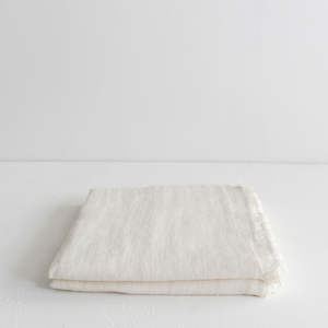 Salina Linen Throw- Ecru