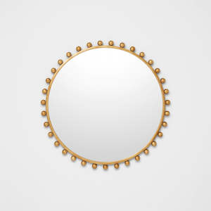 Furniture: Luna Mirror Round - Gold