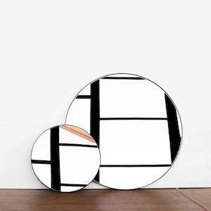 Black Outline Mirror by Joska & Sons - 800mm