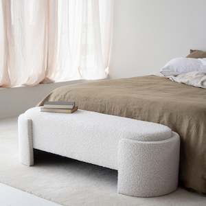 Furniture: Marlo Bench Seat - Off White