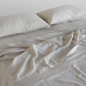 Furniture: European Linen Flat Sheet - Dove