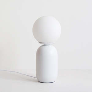 Furniture: Curve Table Lamp - Off White