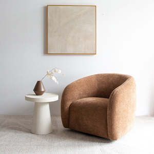 Xander Swivel Armchair - Caramel