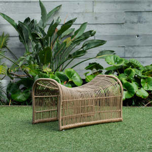 Furniture: Wave Foot Stool - Natural