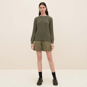 Column Sweater - Olive