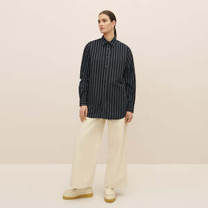 James Shirt - Navy Pinstripe