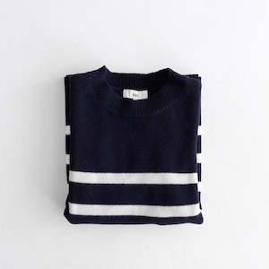 Emily Stripe Crew - Navy