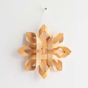 Woven Wooden Snowflake - Large