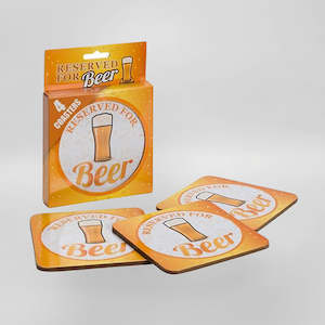 'Reserved For Beer' Coasters