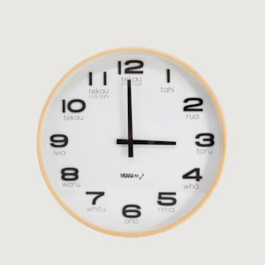 Moana RD - Te Reo Maori Clock - White