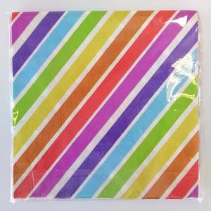 Gift: Rainbow Stripe' Napkins - 20