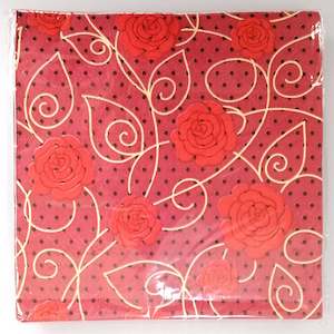 Gift: Roses with White Stems' Paper Napkins - 20