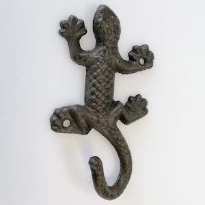 Gift: Cast Iron Wall Hook - Small Lizard