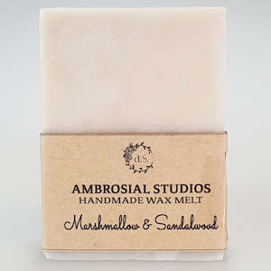 Ambrosial Studios - Handmade Wax Melt - Marshmallow and Sandalwood