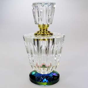 Gift: Iridescent Cut Glass Perfume Bottle - Large