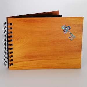 Gift: 21st Wooden Wishes Book with Paua Inlay