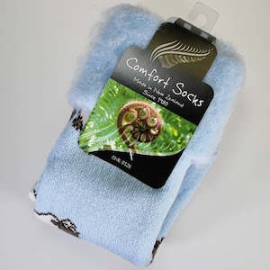 Comfort Bed Socks - Powder Blue Sheep