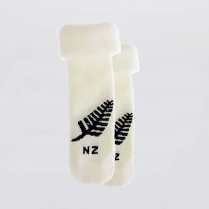 Comfort Bed Socks - White W/ Fern