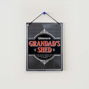 Gift: Grandad's Shed' Metal Man Cave Sign