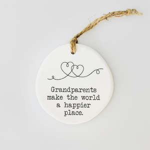 Grand Parents Make The World ' Keepsake