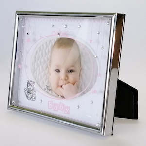 Embossed Baby Photo Frame - Pink