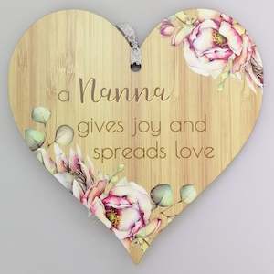 Gift: Nanna' Hanging Heart Decoration