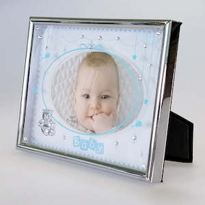 Embossed Baby Photo Frame - Blue