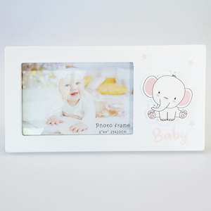 Baby Photo Frame 4"x 6" - Pink Elephant